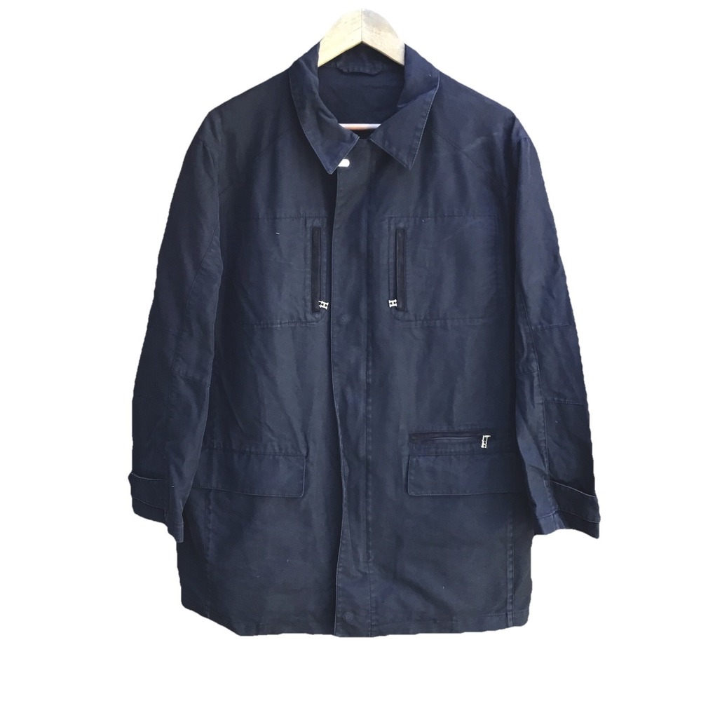 Husky Made in Italy Navy Utility Field Jacket Coat Men's XL Designer